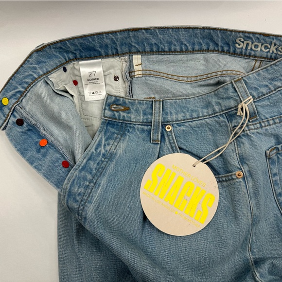 MOTHER | SNACKS! The Pleated Fun Dip Puddle Jeans NWT Retail $228 - Picture 6 of 11
